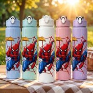 1pc Cartoon Style Anti-Spill Flip Top Sports Water Bottle, Back To School Essential, Car Accessory, 