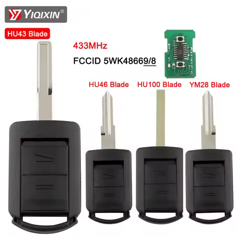 2 Buttons Remote Car Key For Opel Vauxhall Corsa C Combo Van Tigra B Meriva Astra H J G D 2001-2004 