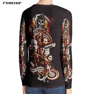 Longsleeve Tshirt Anarchy Is Freedom Kaos Sons Of Anarchy Fullprint T-Shirt Unisex Polyester Materia