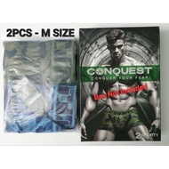 Original Conquest Men Underwear Innerwear Microfibre Spandex Camouflage Shorty Brief Seluar Dalam Le