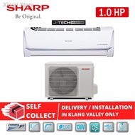 ♟【 KLANG VALLEY】Sharp 1HP, 1.5HP &amp; 2HP J-Tech Inverter Aircond (AHX9VED) 1HP Air Conditioner with Powerful jet mode
