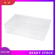 [ap4l43.] Plastic File Organizer Transparent Square Storage Box A4 Storage Box File Storage Box