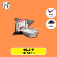 4618-P ALUMINIUM FOIL TRAY WITH LID / BAKE CONTAINER - 10 PCS PER PACK