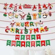 Christmas Items Flag Draw Home Party Pendant Letter Color Flag Christmas Decorative Triangle Flag