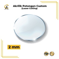 AKRILIK LEMBARAN / ACRYLIC LEMBARAN POTONGAN CUSTOM TEBAL 2MM - Putih Solid