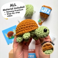 DIY Crochet Kit Amigurumi - Tutu The Turtle - Beginner Doll Knitting Crochet Kit Crochet Set Crochet