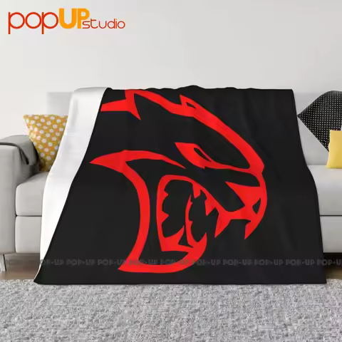 Dodge Hellcat Srt Logo Monster Challenger Srt Racing Mopar Blanket Raschel Breathable Decorative Sof