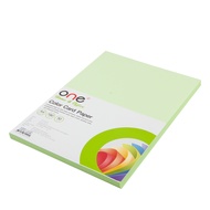 ONE กระดาษการ์ดสี A4 180 แกรม สีเขียว (50แผ่น)