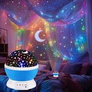 1pc Children's Bedroom Projection Lamp, Fairy Tale 7-Color LED Lamp With White Lampshade Creating Co