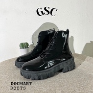 GSC Docmart Boots Wanita with Premium Rubber Material Docmart Black