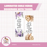 Bible Verse laminated Bookmark with tassel