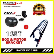 ☬ ♚ ❡ 1 SET RACKM MONORACK motor bracket and TOP BOX for RAIDER 150 CARB TYPE