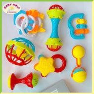 Newborn baby rattle toy, 10 hand-heldPiece dice for babies to practice grasping and develop skills (