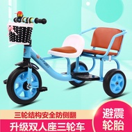 ✿Original✿Factory Distribution Baby Stroller Children's Double Tricycle Bicycle Baby Twin Stroller Can Be Sent on Behalf