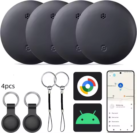 4Pcs Tracker Android Air Smart Air Tag Compatible with Google Find My (Android Only), Key Finder Air