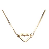 Simple Design Stainless Steel Love Heart Pendant Necklace For Girls Fashion Women's Jewelry Valentin