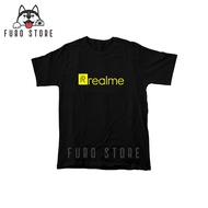 KATUN Realme Smartphone Short Sleeve T-Shirt, 30s Combed Cotton, Black - Furo Store