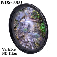 【Hot demand】 KnightX ND2-1000 Fader ND Filter Neutral Density ND2 TO ND1000 Camera Lens Filter 49mm 