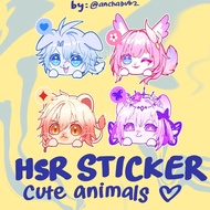 HSR CUTE ANIMAL STICKER DOFF 5CM Honkai Star Rail Phainon, Castorice, Mydei, Cyrene