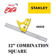 46-028 12" STANLEY COMBINATION SQUARE RULER MEASURER 46028 46-028-20
