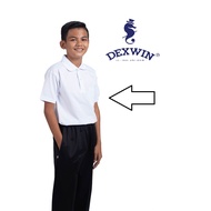 T-Shirt Putih Berkolar Tangan Pendek Kain Cotton Sekolah Pra baju sukan berkolar