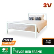 3V TREVOR Metal Bed Frame, Solid SuperBase, Available Sizes (Single, Super Single, Queen, King)