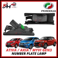 PERODUA ATIVA / MYVI NEW / AXIA OLD & 2023 SE AV Number Plate Lamp Cover With Bulb License Light Lam