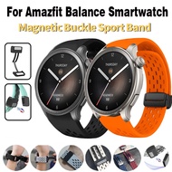 Amazfit Balance Silicone Magnetic Buckle Strap For Amazfit Balance Smart Watch Silicone Strap