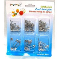 Assorted Sizes Silver Safety Pin Pack Pardible.
