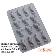 Shrimp and sea horse Chocolate Pudding Silicone Mold