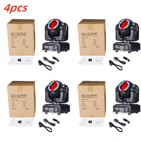 4Pcs/Lot 60W LED Beam Mini Moving Head 65W with SMD5050 RGB 3in1 Super Bright DJ Dmx512 Control Stag