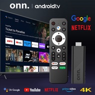 ONN Smart TV Stick Voice Remote Control Android 14.0 Bluetooth 5.0 Free channel