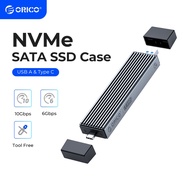 ORICO 2 in 1 USB A Type-C Dual Interface USB C USB 3.1 Gen 2 10Gbps M.2 SSD Case Support M2 NVMe M Key SATA NGFF M&amp;B Key SSD Hard Disk with Cooling Vest (M2PJK)