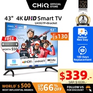 CHiQ U43G7P 4K UHD Android 11 Smart TV | 43 inci |  TV | Pembantu  | Paparan Frameless | Chromecast 