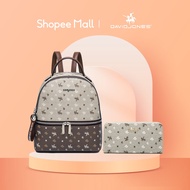 [49 SGD Happy Box] Shopee x David Jones Gift Box Women backpack PU leather print Women's wallet Gift Set