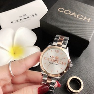 COACH Jam Tangan Wanita Women Stainless Steel Strap Watch Waterproof Watches