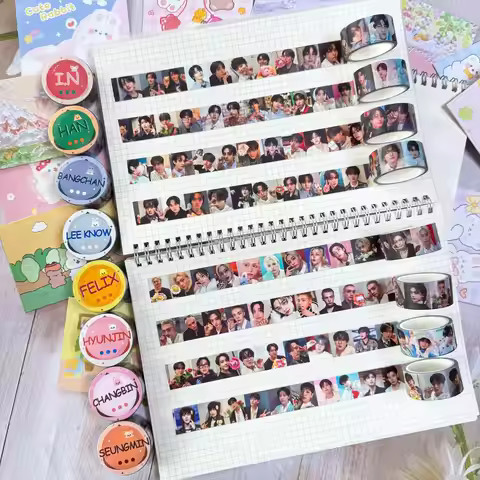 Stray Kids Washi Tape Hyunjin Lee Know Felix Seungmin Han I.N Changbin Bangchan Kpop Photo Stickers 