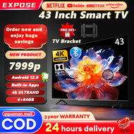 EXPOSE 43 Inch SMART TV LED TV DTV/ATV Full HD BlueTooth 43 Inch TV Flat Screen Television Ultra-sli