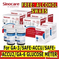 ※REFILL 20015010050 GM GA-3 GA-6 Safe-Accu Safe-Accu2 Strips + Lancets FREE Alcohol Swabs Sinocare✦