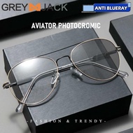 Grey Jack Anti-Radiation Glasses Blueray Photochromic 2in1 Bluecromic Aviator Model Material
