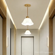 Corridor Flower Shaped Pendant Light,Acrylic Lamp Shade Hanging Lamp,Household Corridor Entrance Foy