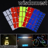 WISDOMEST Bike Reflective Stickers Waterproof Fluorescent Night Safty Warning Wheel Rim Sticker