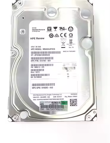 819199-001 HP 8TB 7.2K 12Gbps SAS 3.5'' Hard Drive
