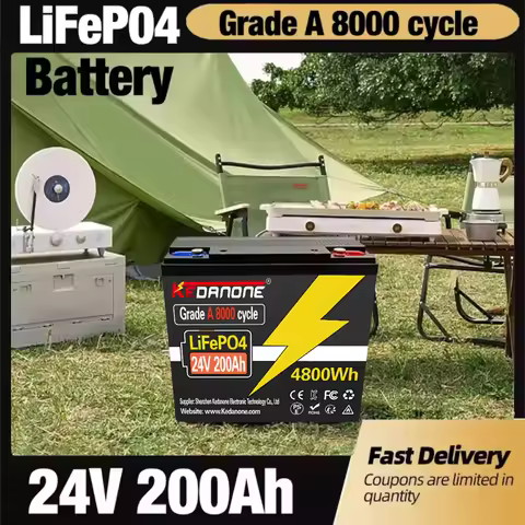 24V🥇100%New LiFePO4 100ah 150ah 200ah 220Ah LiFePO4 Lithium Battery 100A BMS 6000+ cyclic for🚗 Inver