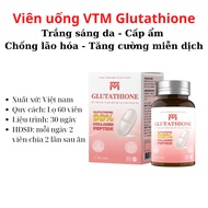Viên uống VTM bổ sung Vitamin C Biotin Glutathione kẽm hỗ trợ sáng da giảm thâm mụn làm đẹp da