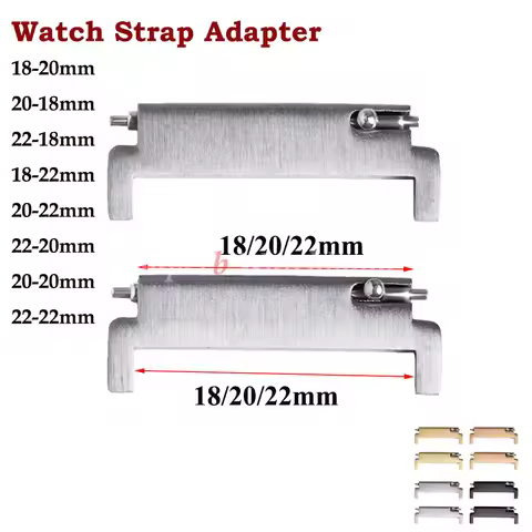 2PCS Quick Release Pins Connectors 18mm to 20mm 22mm, 22mm to 18/20/22mm, 22mm to 22mm Watch Strap A