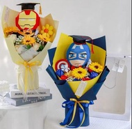 特價🎓畢業公仔 <<< Marvel, 美國隊長 Captain America, Iron Man, 復仇者聯盟, 蜘蛛俠 Spider Man, Thor, Hulk, Superman>> 公仔