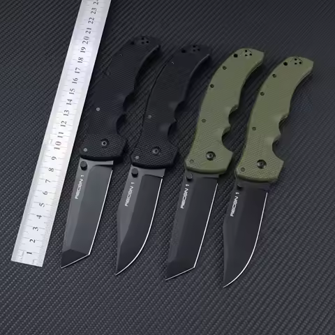 Folding Knife stone washing Aus 10A Blade G10 Handle Camping Hutning Pocket Knives EDC Tool
