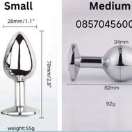 stainless^ steel^ buut^ plug^ alat^ bantu^ seksualitas^  sek^ toys^ pria^ wanita