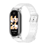 สร้อยข้อมือสำหรับ Xiaomi สมาร์ทแบนด์8 Strap Smartwatch สำหรับ Mi Band 8สายรัดข้อมือเปลี่ยนซิลิโคนกันน้ำสำหรับ Miband 8 Correa